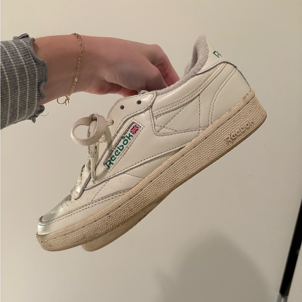 Reebok White and Cream Sneakers